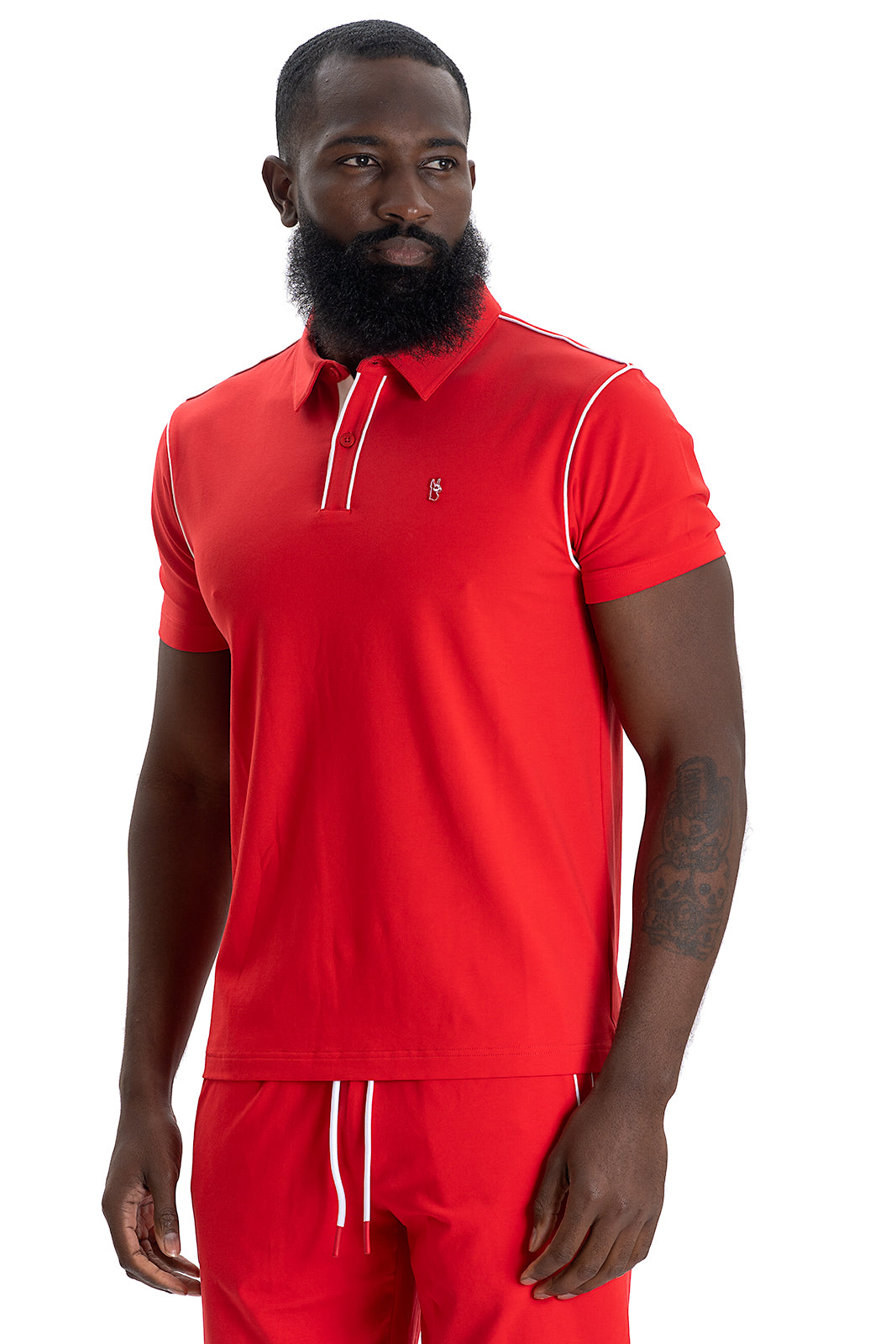 M344 Makobi Ricci Core Polo Shirt - Red