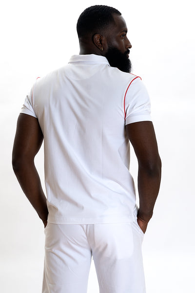 M344 Makobi Ricci Core Polo Shirt - White