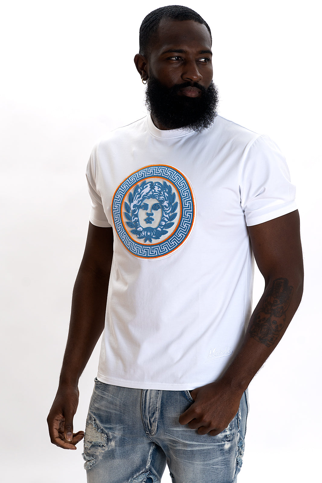 M349 Angelo Medusa Tee - Blue