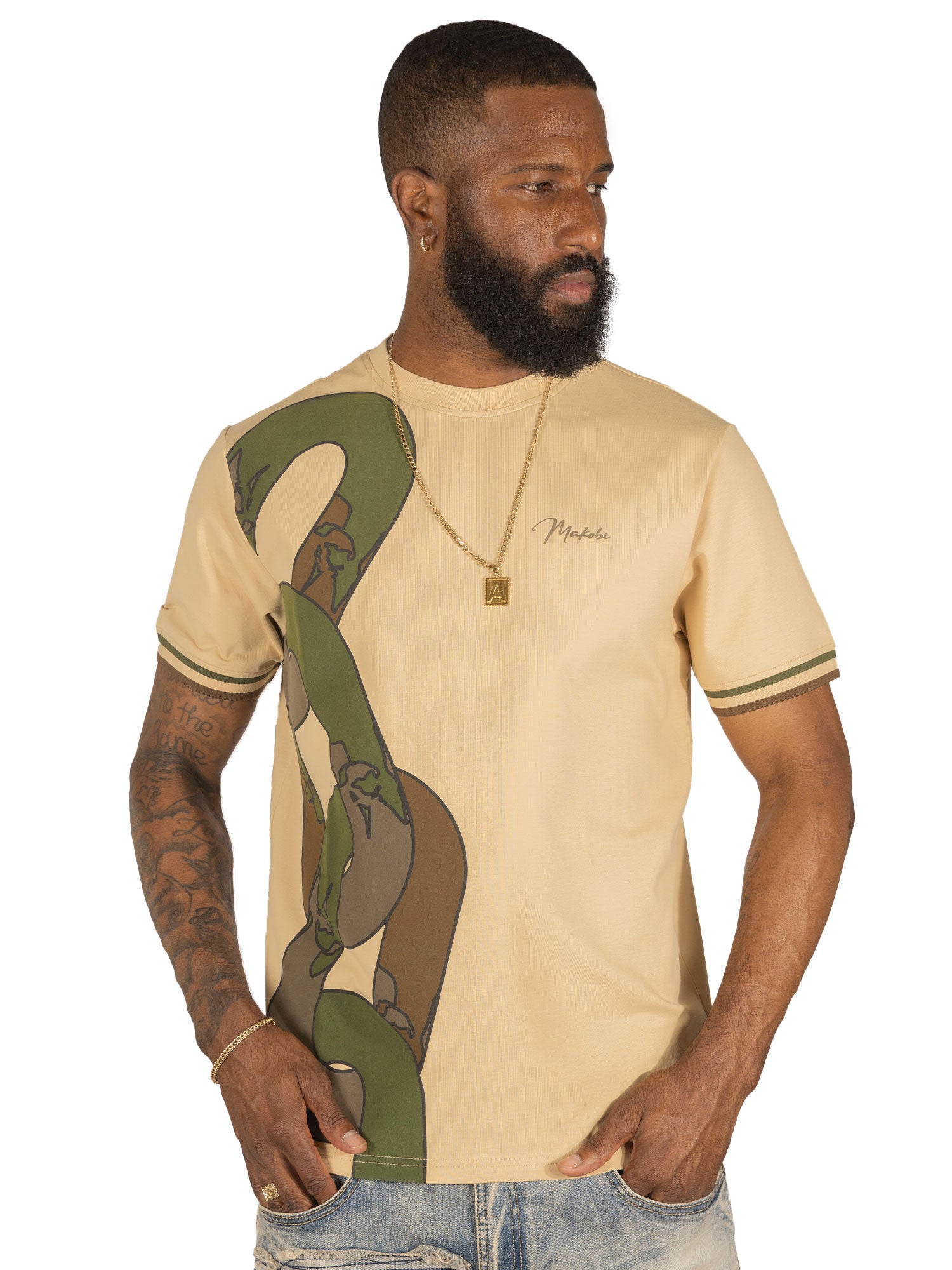 M376 Dober Chain Tee - Khaki