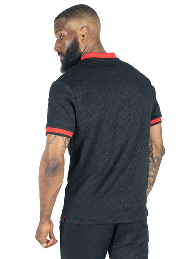 M384 Bellagio Knit Polo - Black