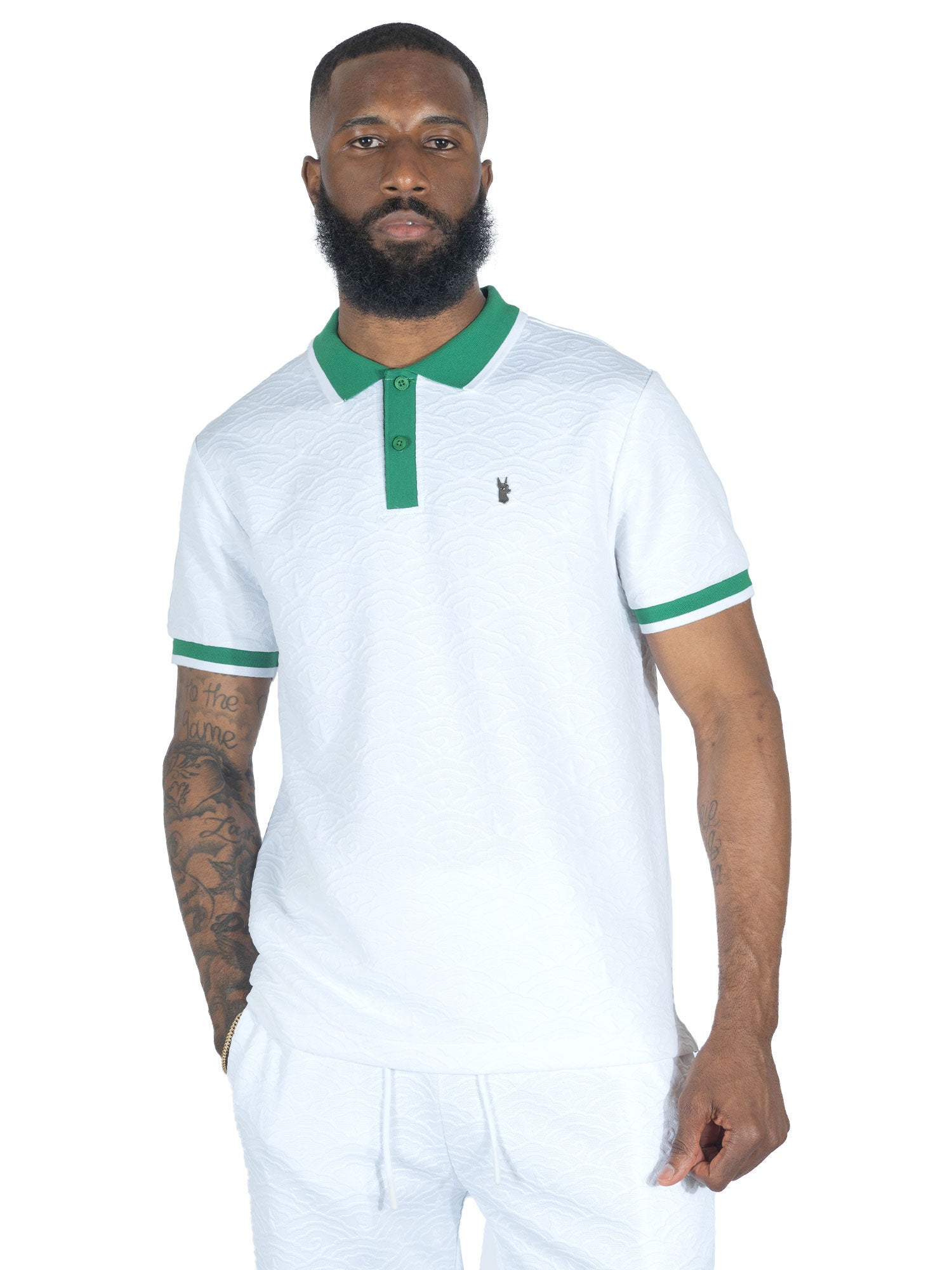 M384 Bellagio Knit Polo - White