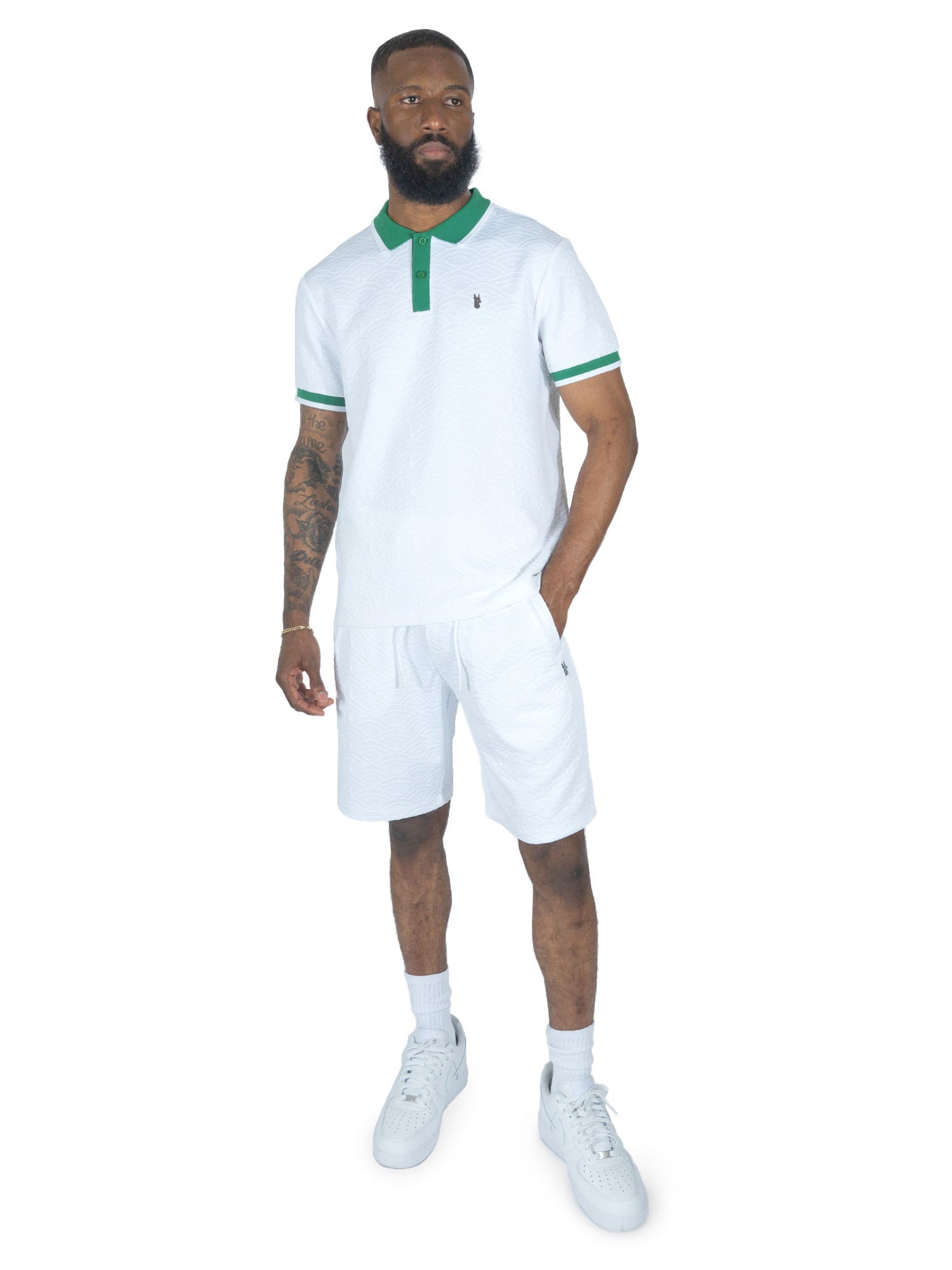 M384 Bellagio Knit Polo - White