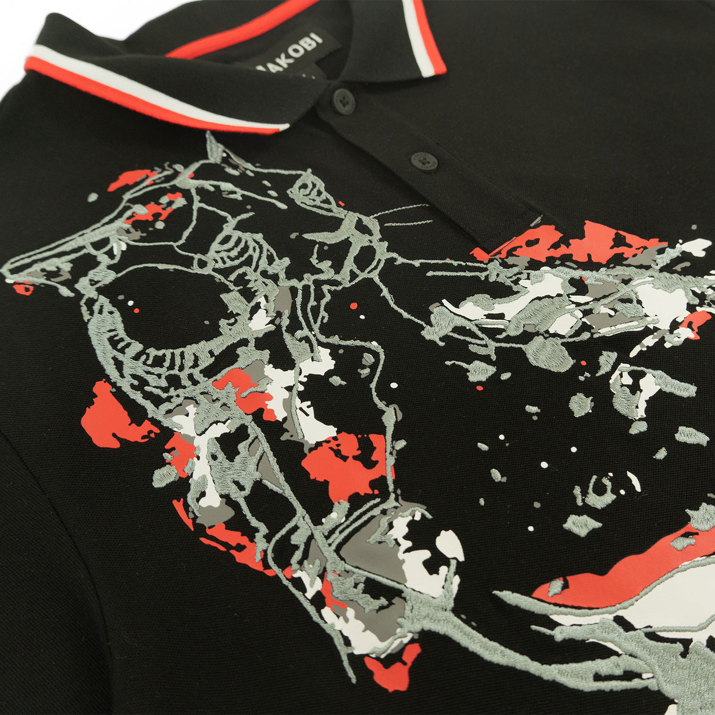 M388 Verona Cheetah Polo Shirt- Black