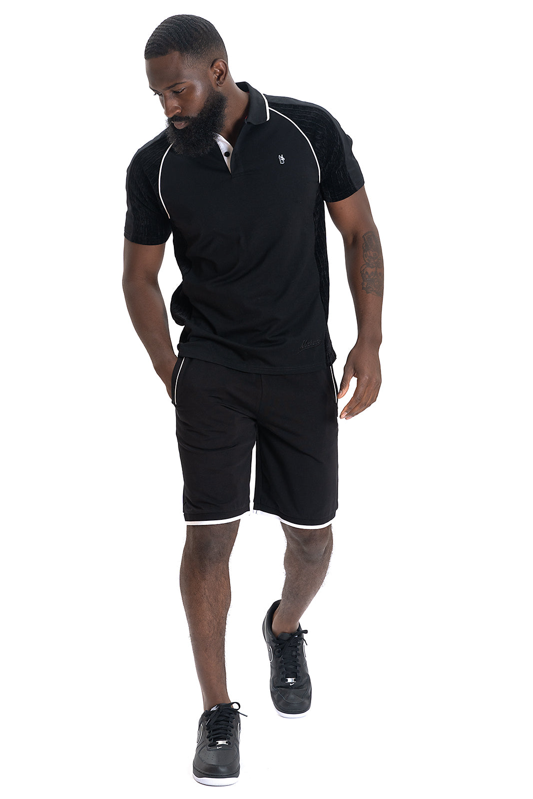 M394 Makobi Daniali Polo Shirt- Black