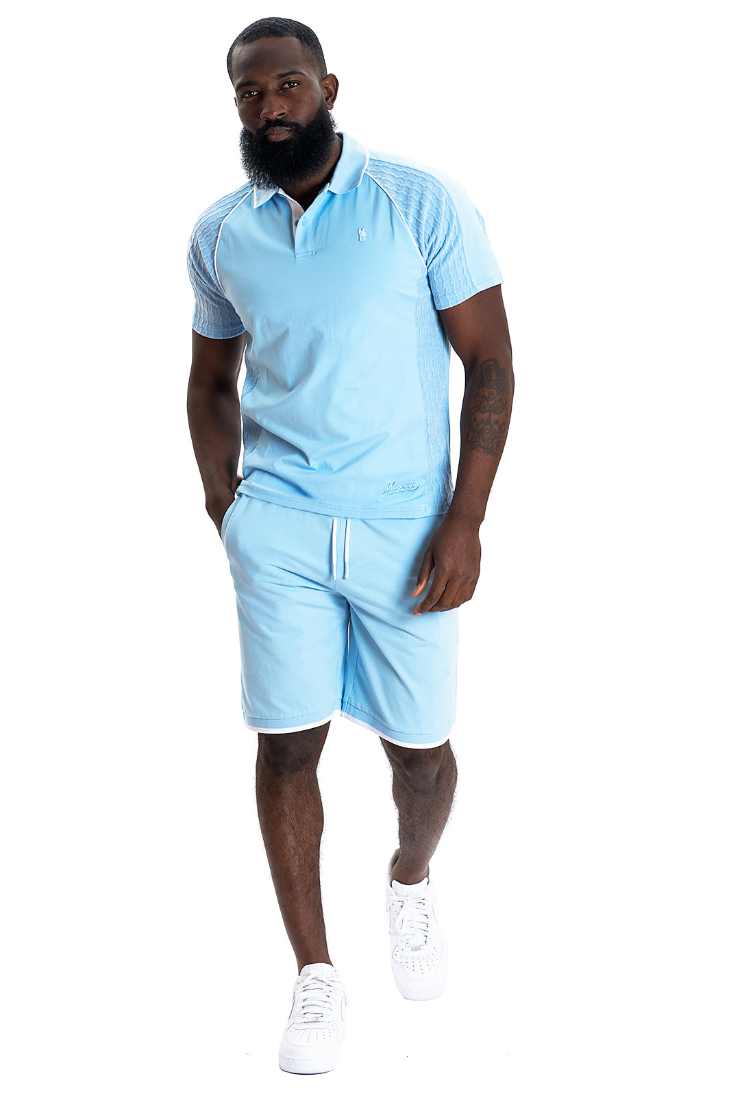 M394 Makobi Daniali Polo Shirt- Blue