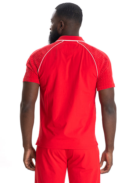 M394 Makobi Daniali Polo Shirt- Red