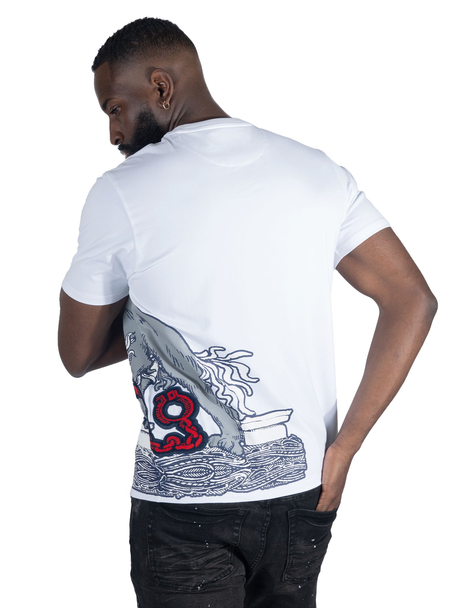 M396 Verona Lion Tee - White