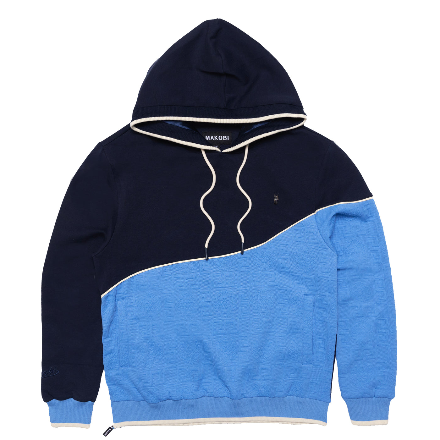 M4332 Bianchi Jacquard Hoodie - Navy