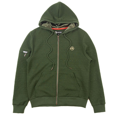 M4356 Berteli Jacquard Hoodie Set -  Olive