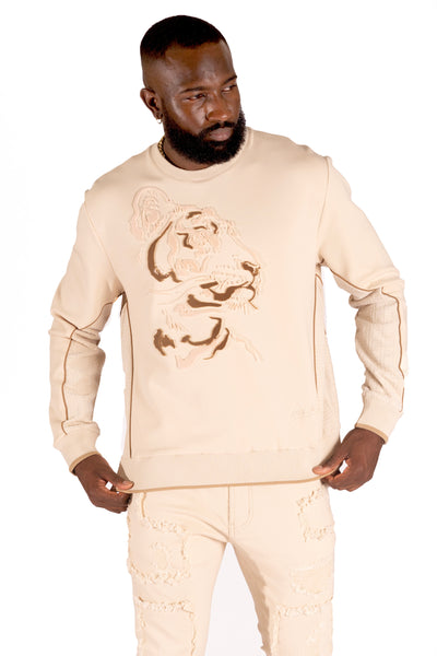 M4358 Gabana Tiger Sweatshirt - Khaki we