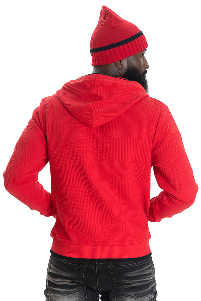 M4432 Amalfi Knit Hoodie - Red