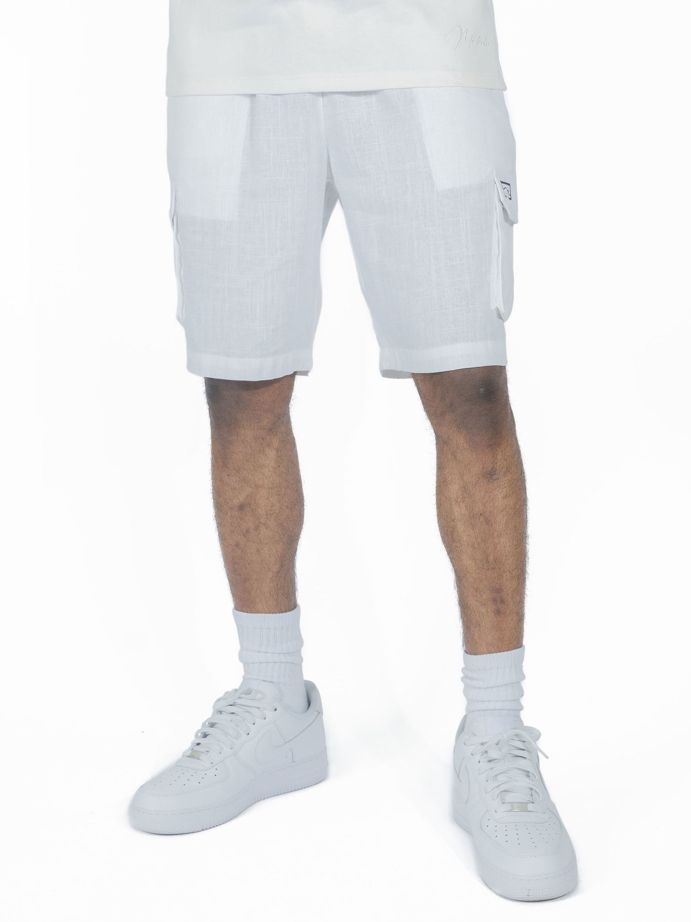 M632 Levonia Linen Shorts - White