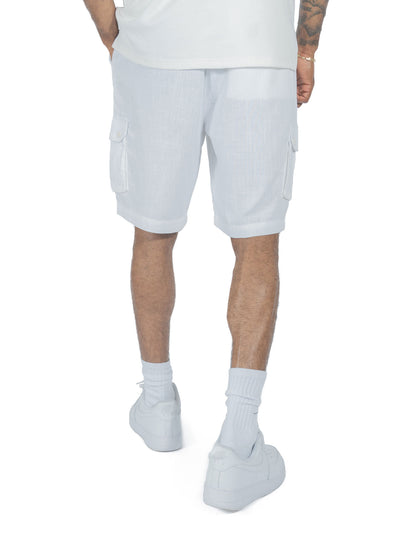 M632 Levonia Linen Shorts - White