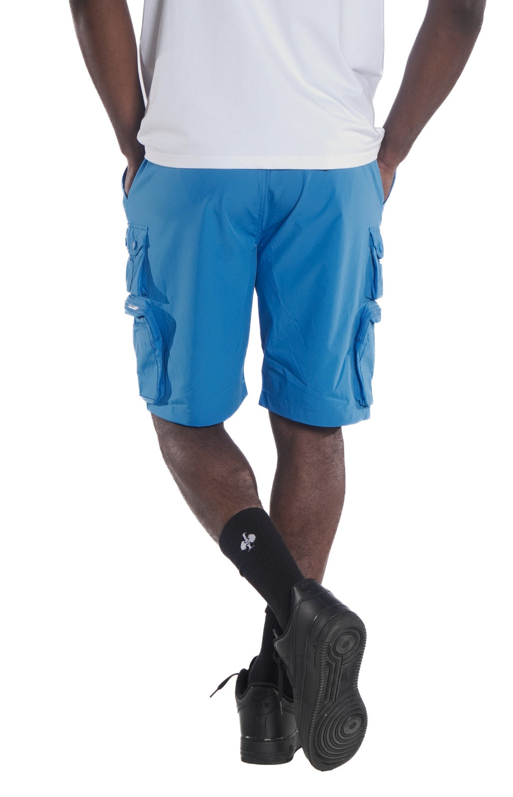 M633 Colton Nylon Spandex Cargo Shorts - Royal Blue