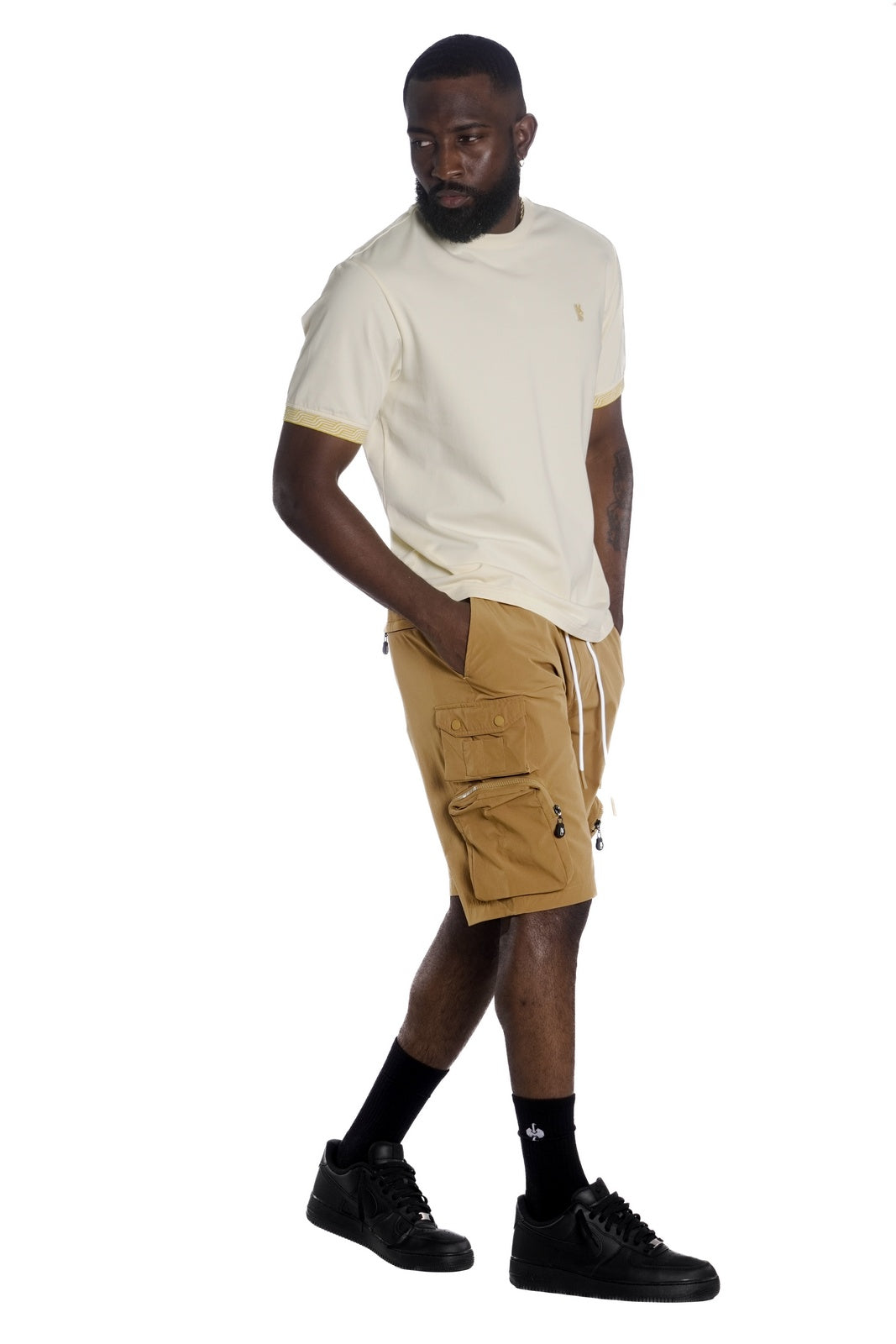 M633 Colton Nylon Spandex Cargo Shorts - Mocha