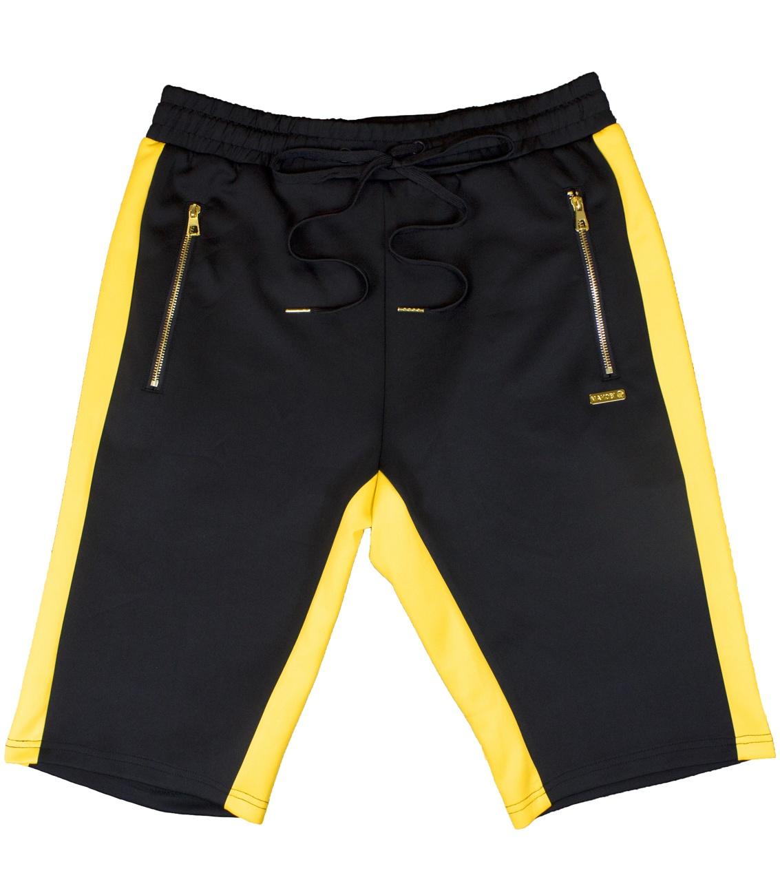 M799 Makobi Track Shorts - Black/Yellow