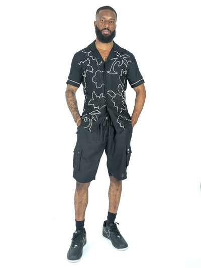 M632 Levonia Linen Shorts - Black