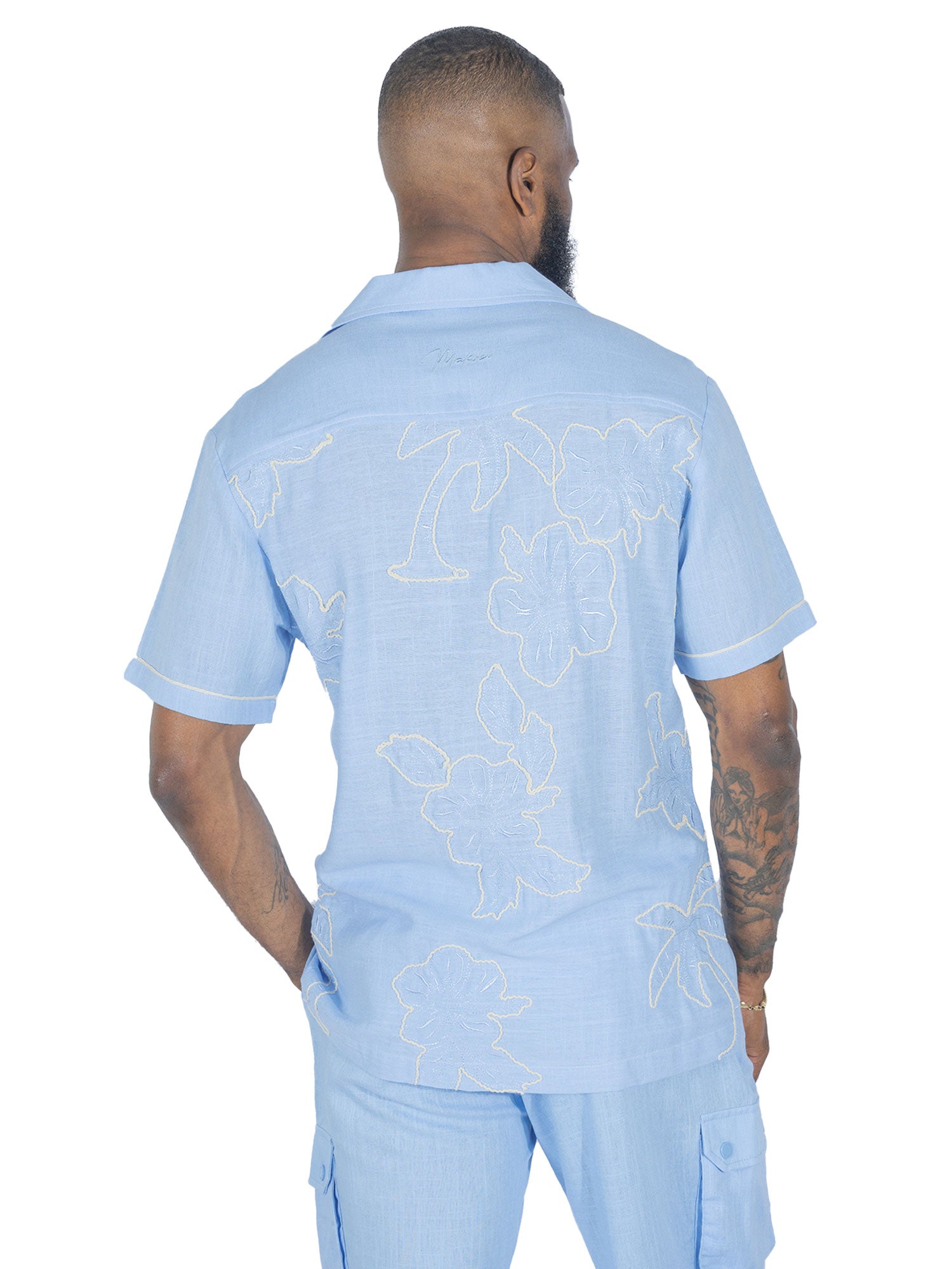 M822 Levonia Linen Shirt - Blue