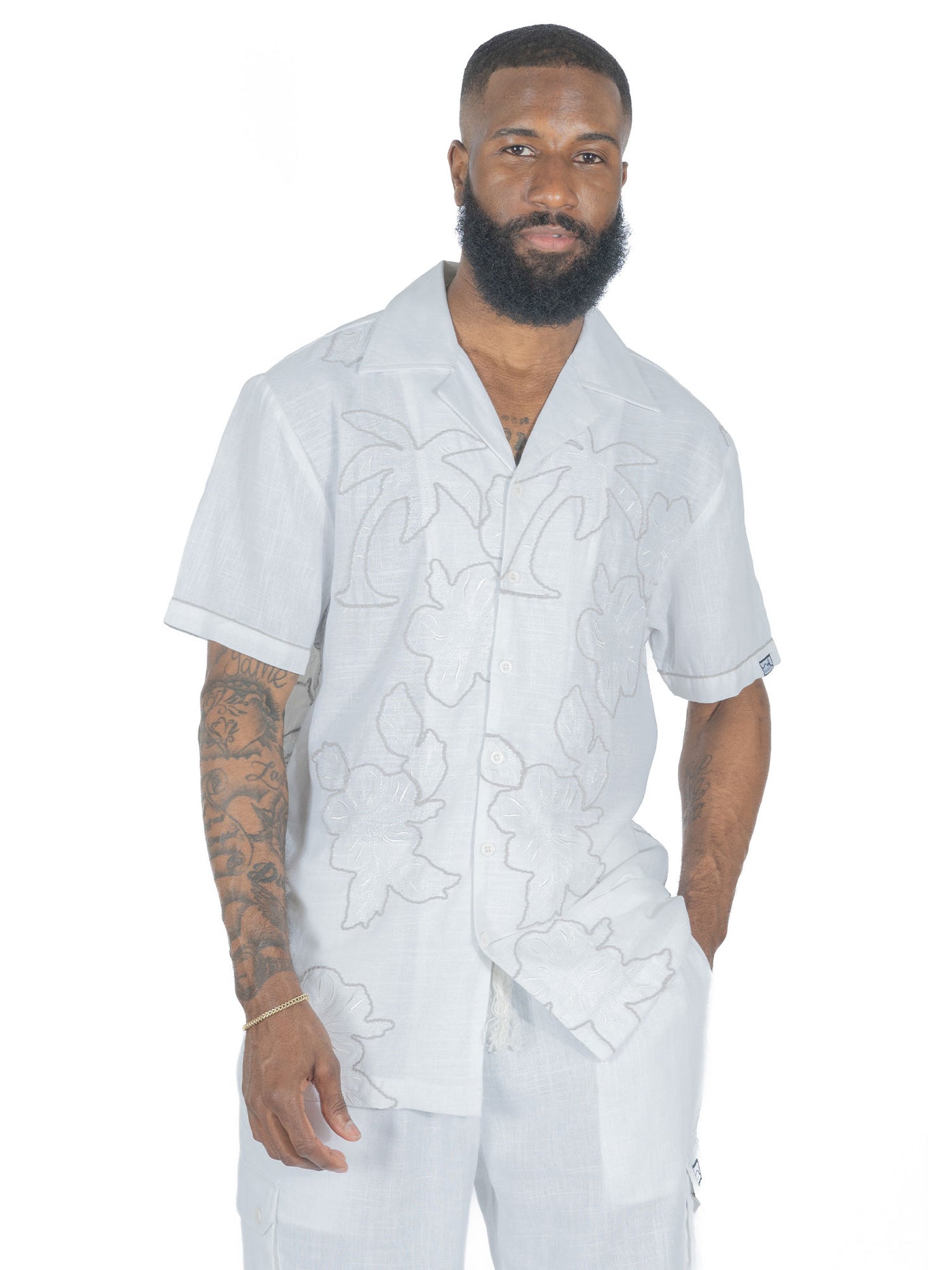 M822 Levonia Linen Shirt - White