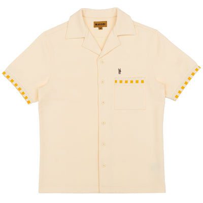 M863 Bianchi Jacquard Button Down - Natural