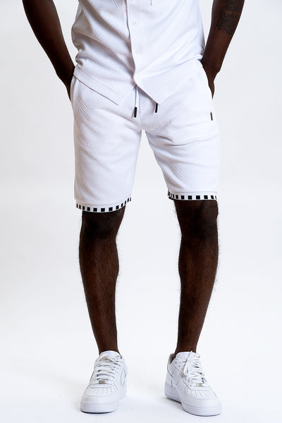 M963 Bianchi Jacquard Shorts - White