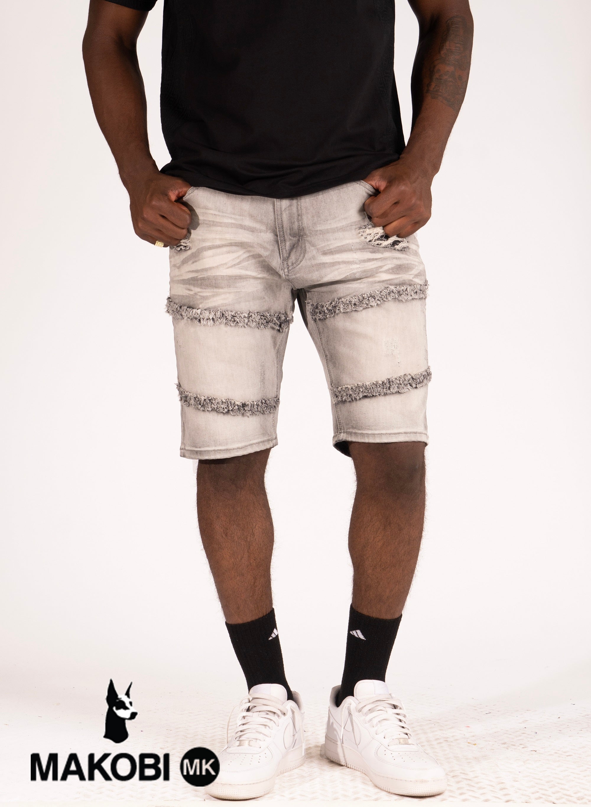 M967 Noah Denim Shorts - Gray