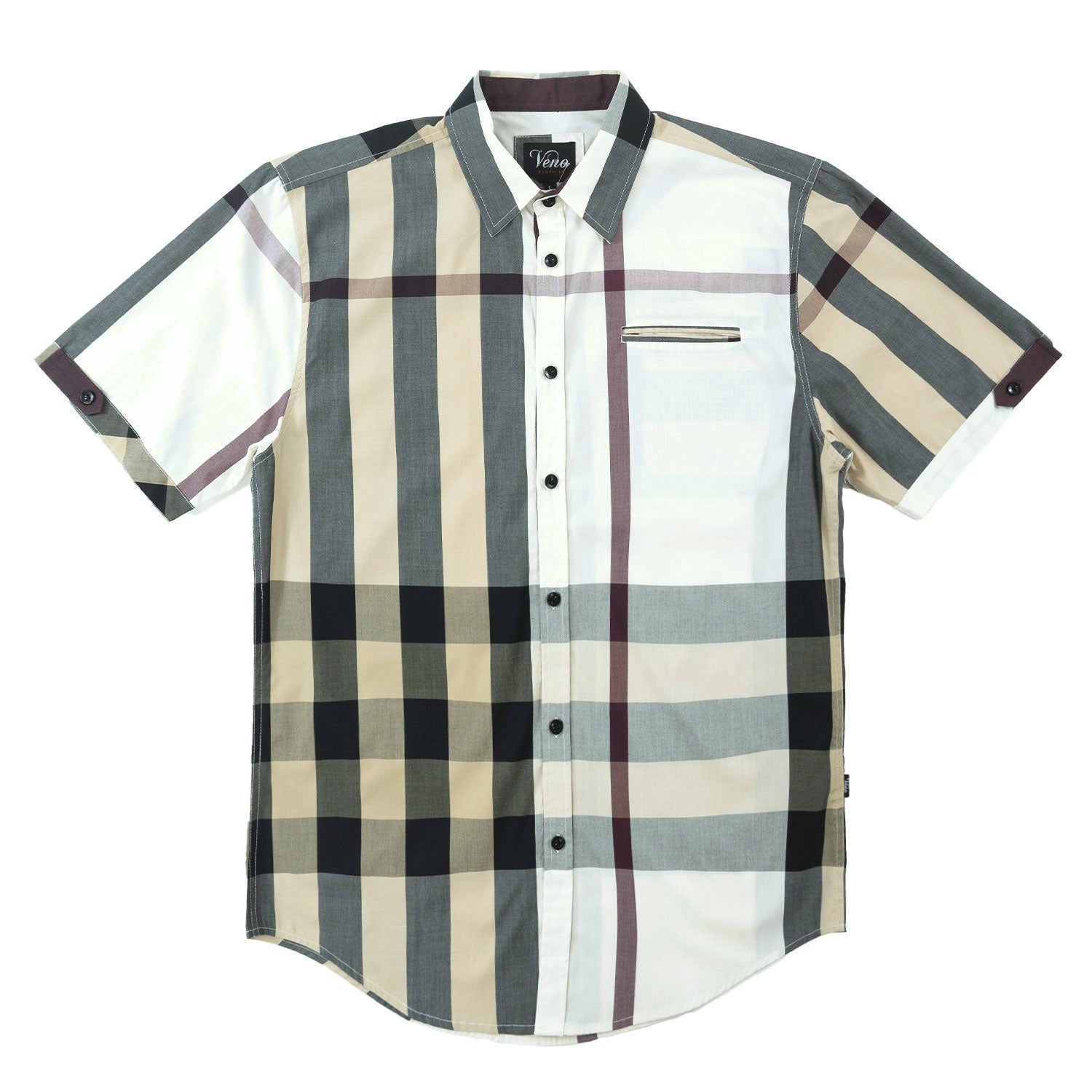 V836 Hugo Plaid Shirt - Natural