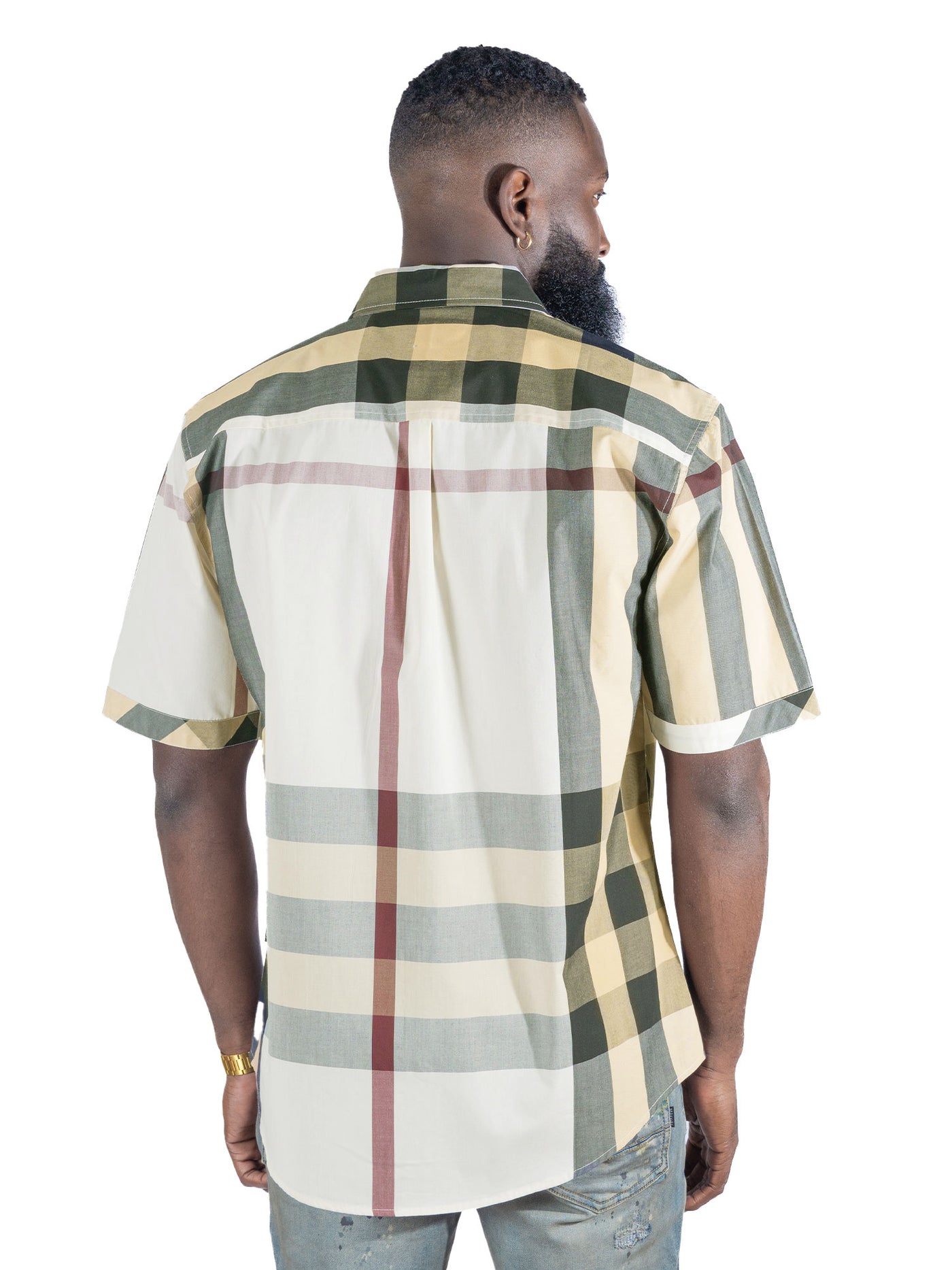 V836 Hugo Plaid Shirt - Natural