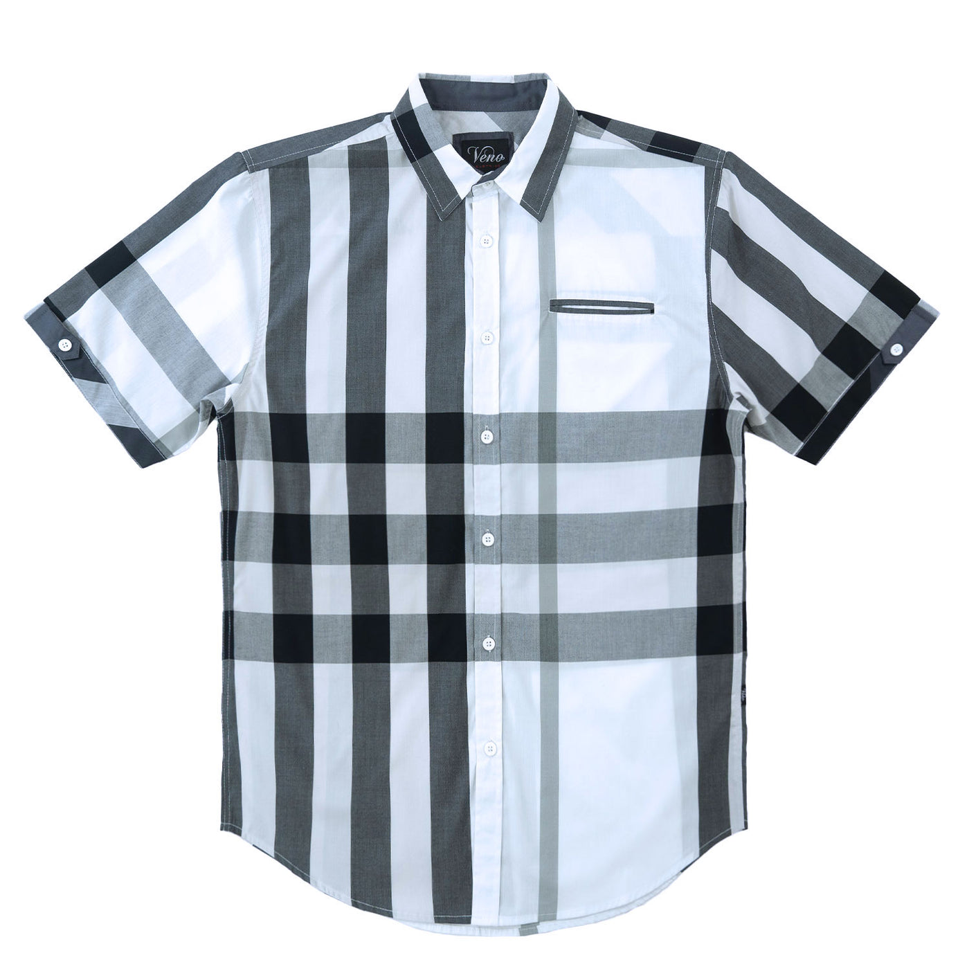 V836 Hugo Plaid Shirt - White