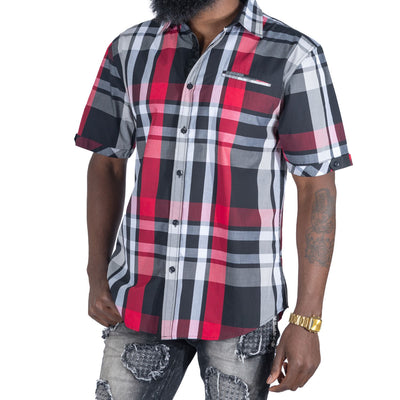 V846 Marco Plaid Shirt - Black