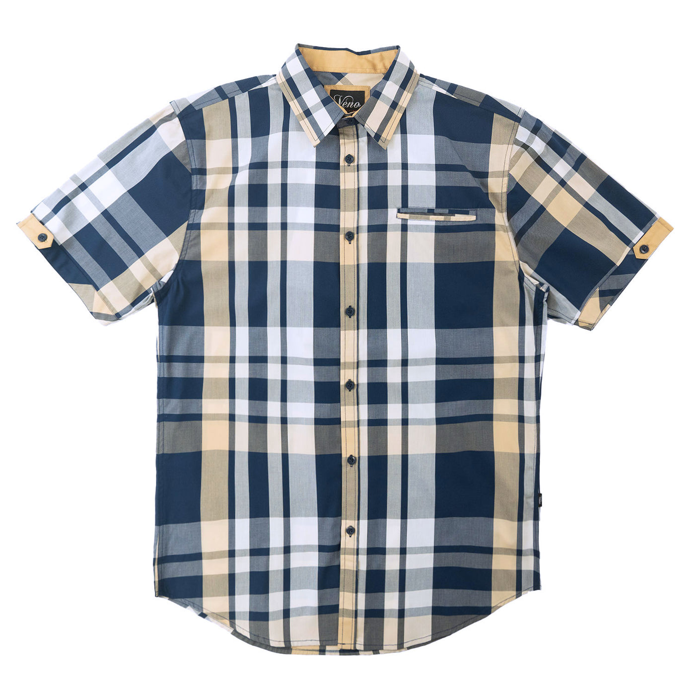 V846 Marco Plaid Shirt - Navy