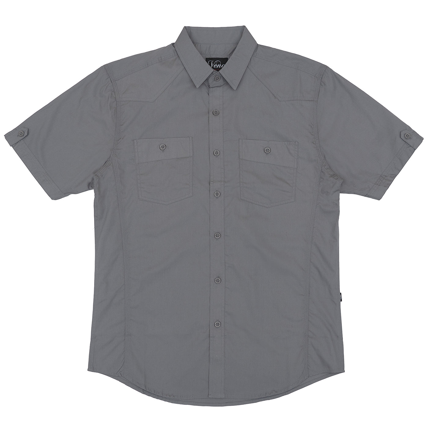 V952 Veno Cotton Button-Down Shirt - Gray