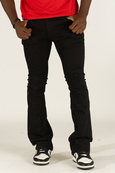 M1948 Benini Twill Stacked Jeans - Black