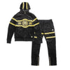 M4600 Greek Velour Set - Black