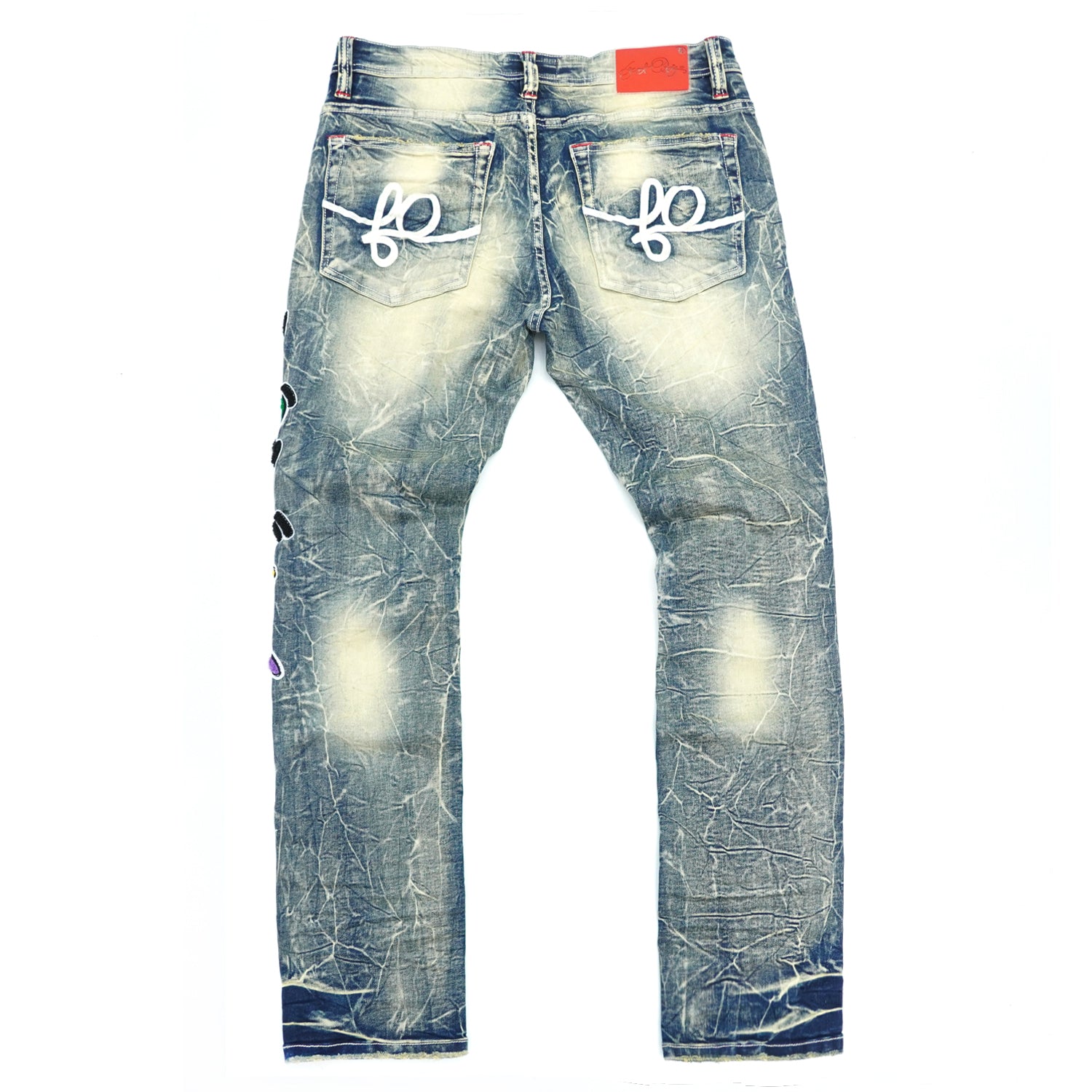 F1750 Frost Owo Dance Denimu sokoto - dọti