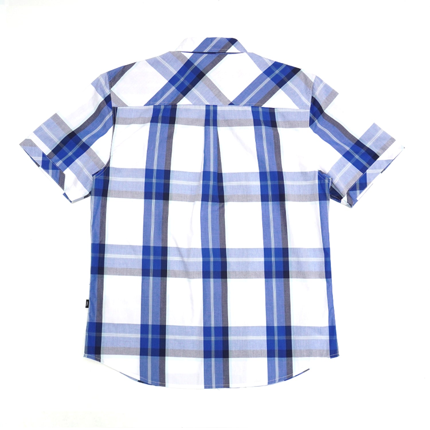 V814 Veno Button-isalẹ Kukuru Sleeves Shirt - Blue