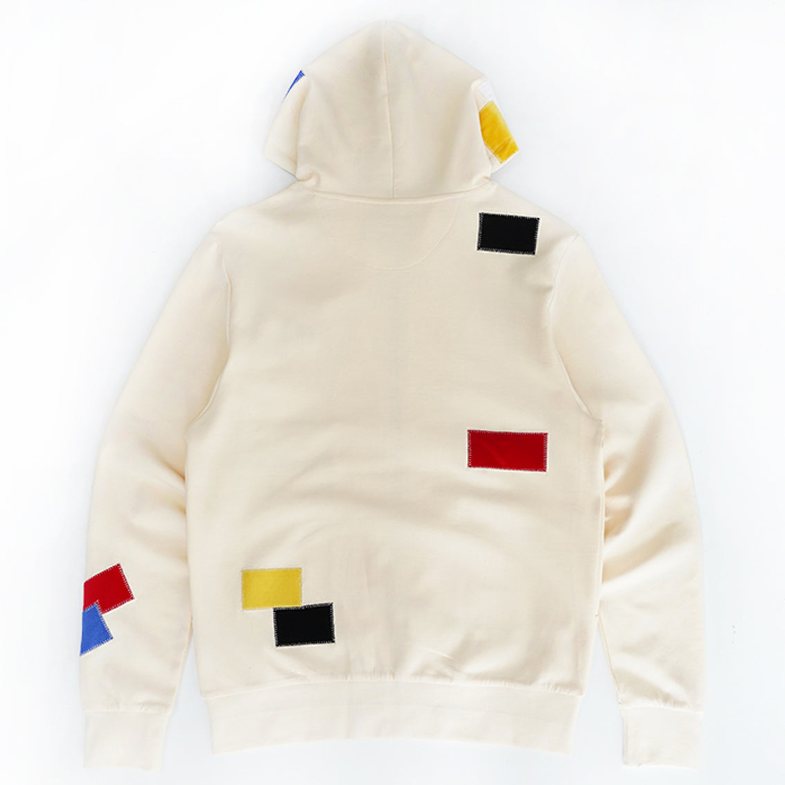 F5715 Frost Patchwork Zip Up Hoodie - طبیعی