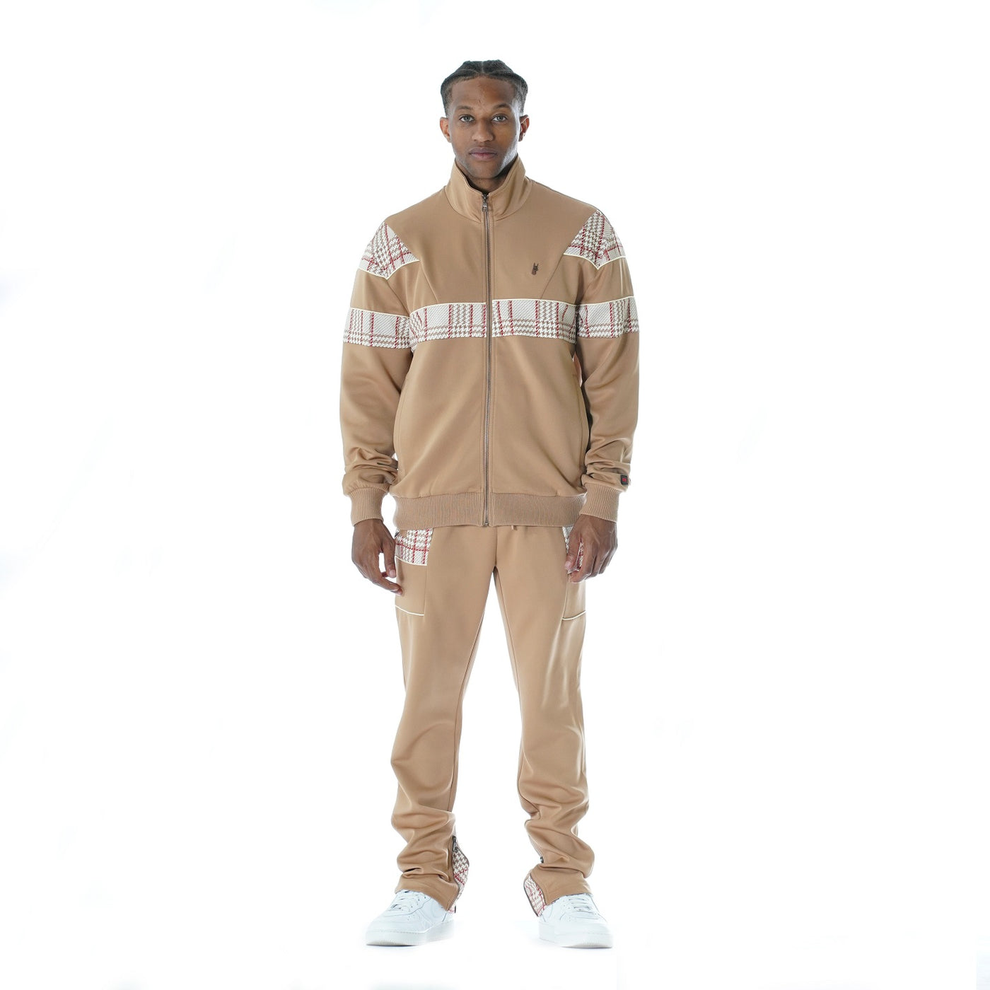 M2780 Makobi PolyPlaid Track Ṣeto - Khaki