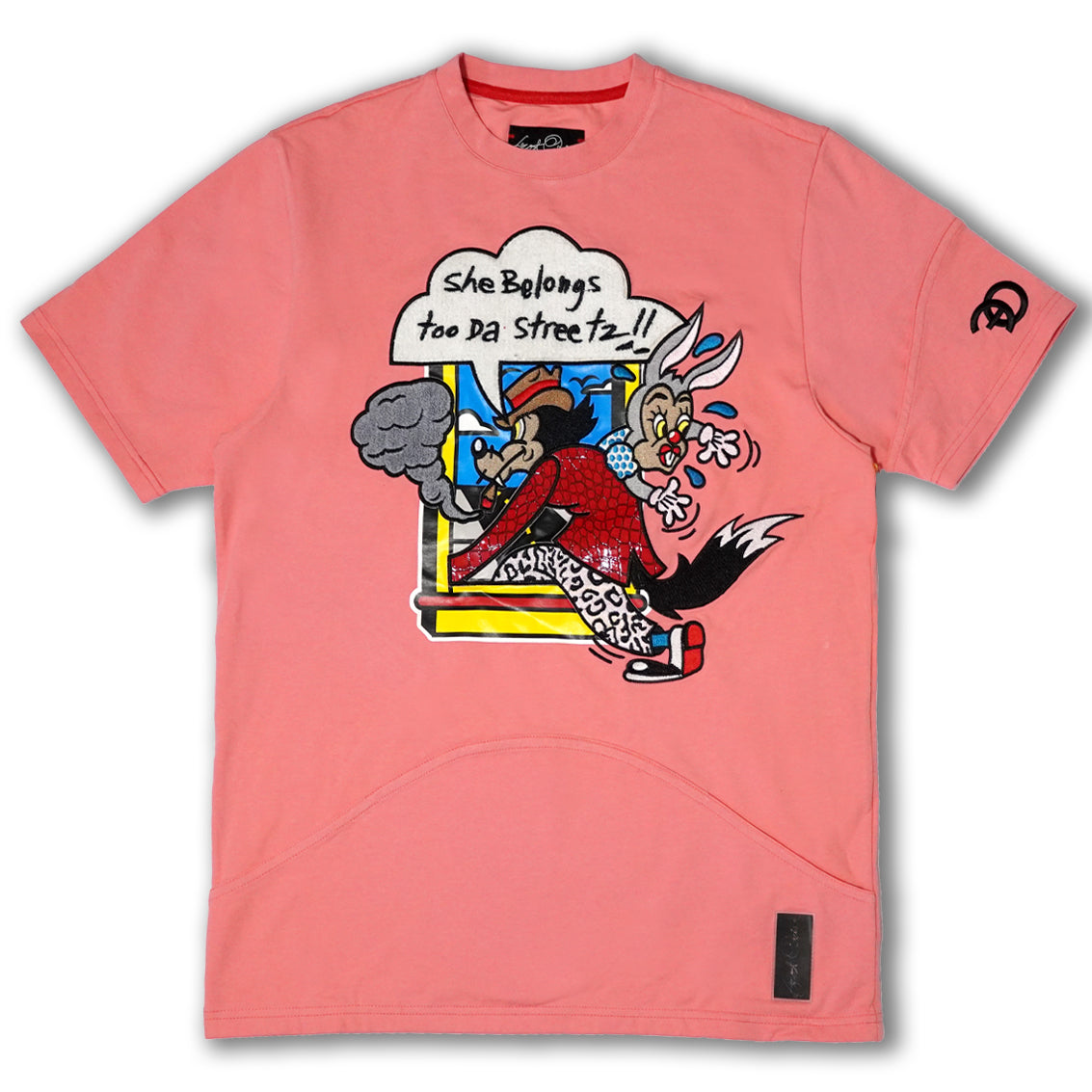 F129 She Belongs 2 Da Street Tee - Pink