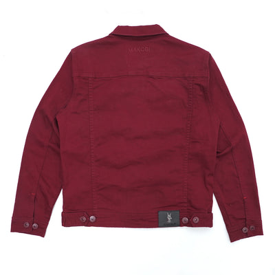 M1026 - Makobi Core Denim Jacket - Burgundy