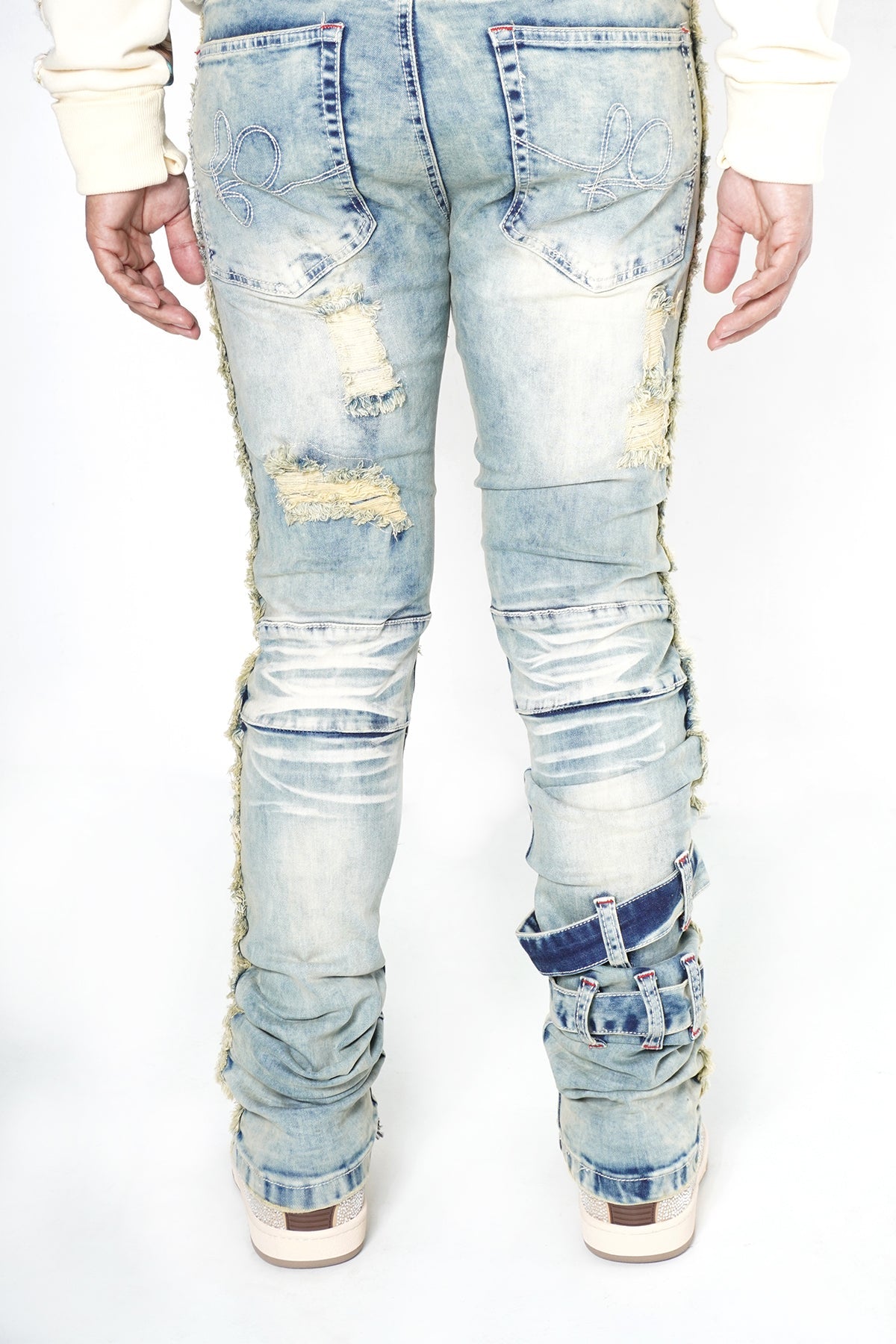 F1779 Shredded Stack Jeans - Dirt