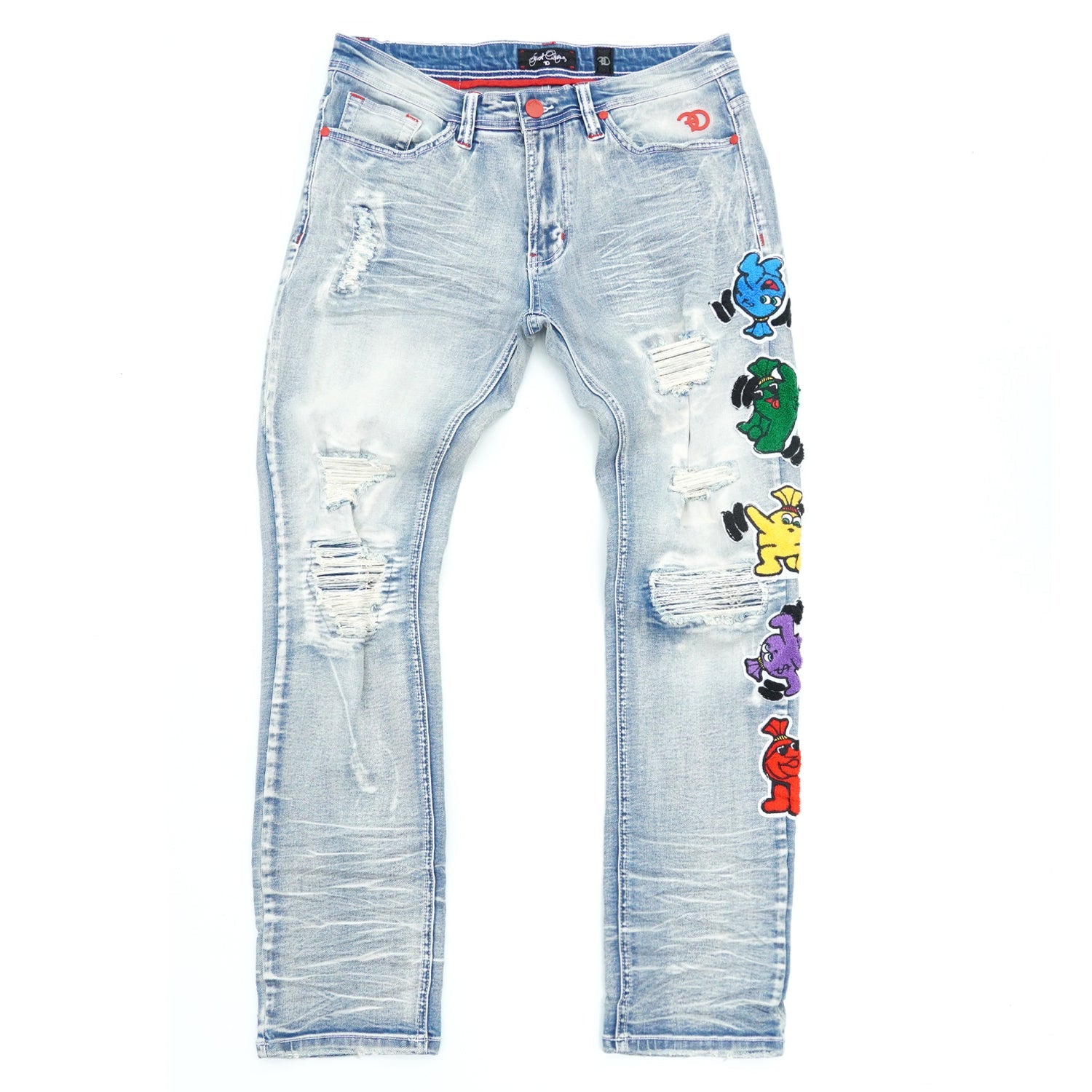 F1750 Frost Owo Dance Denimu sokoto - Light Wẹ