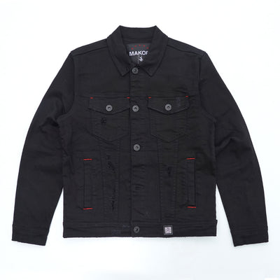 M1026 - Makobi Core Denim Jacket - Jet Black