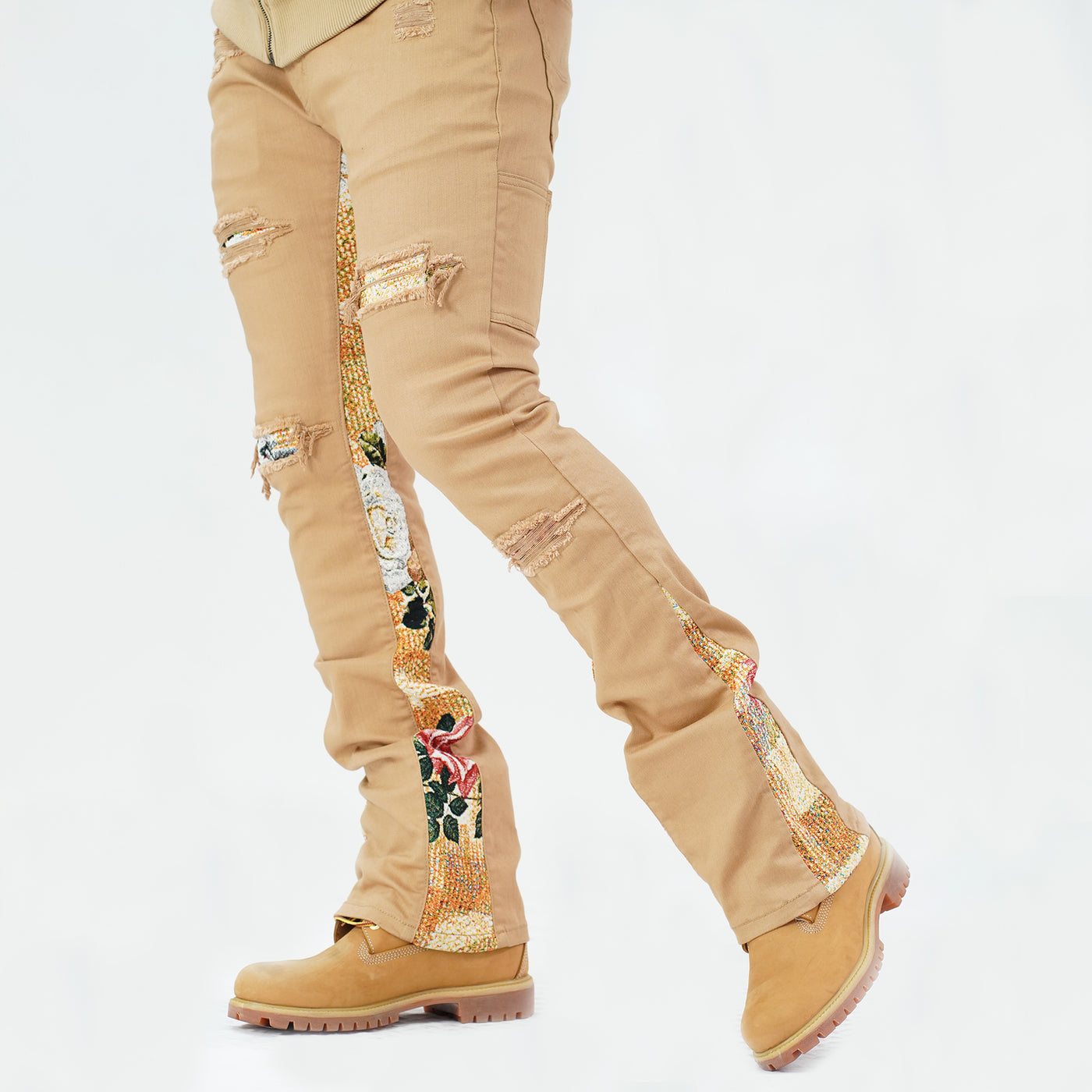 F1915 Angel Tapestry Jeans - Khaki