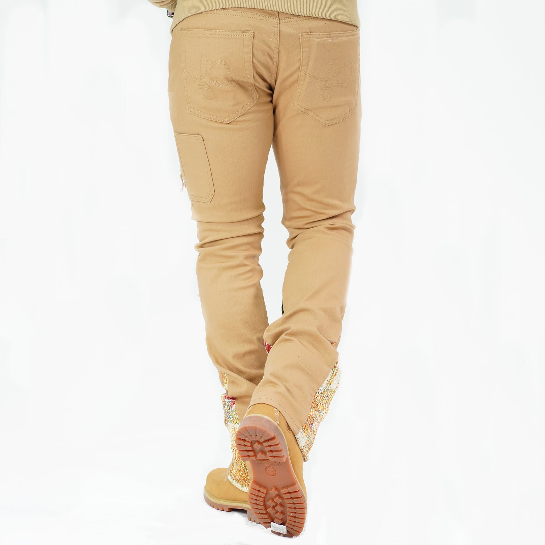 F1915 Angel Tapestry Jeans - Khaki