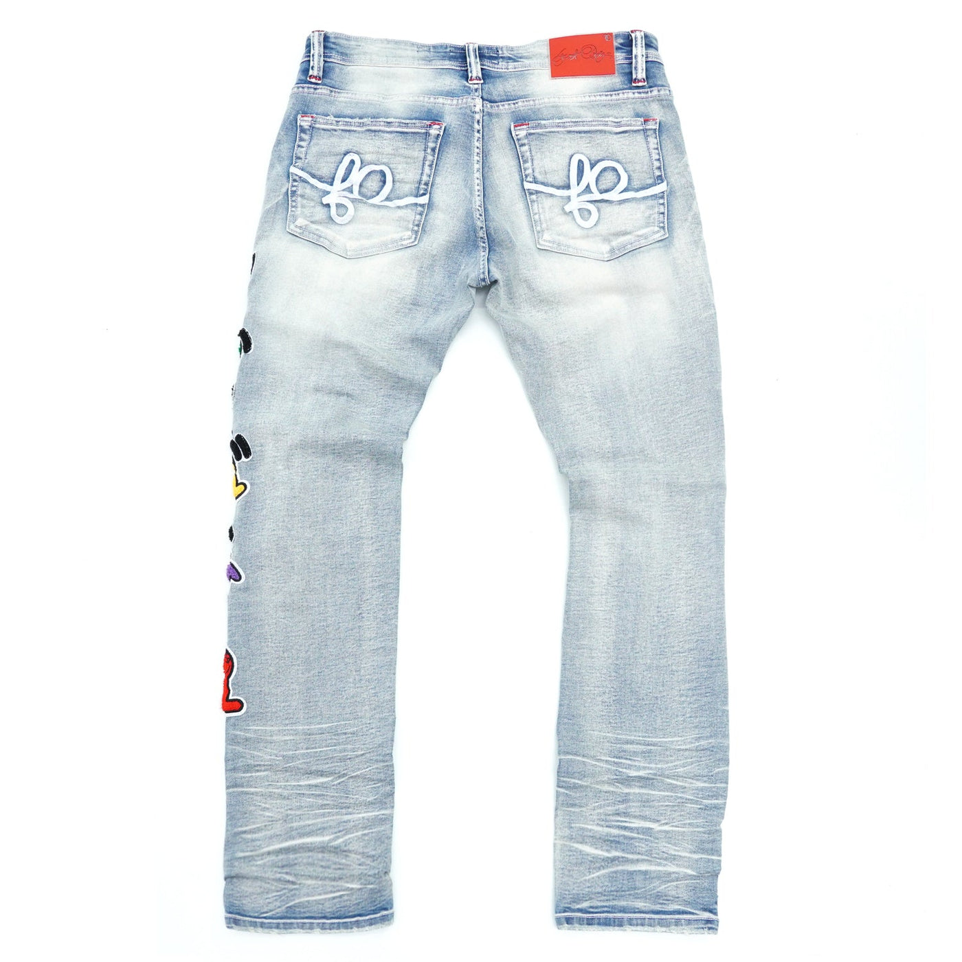 F1750 Frost Owo Dance Denimu sokoto - Light Wẹ