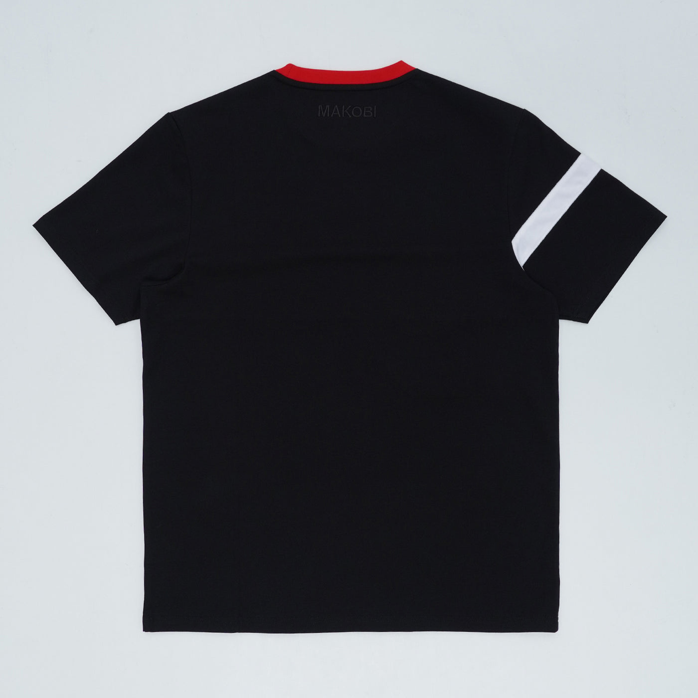 M204 Makobi Contrast Tee w/ velvet - Black Red