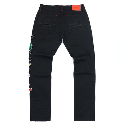 F1750 Frost Money Dance Denim Jeans - Black/Black