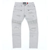 M1926 - Makobi mojuto Denimu Biker sokoto - Light Gray